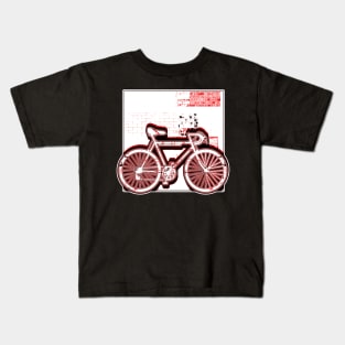 Ten Speed Bicycle Against The Wall In Red Kids T-Shirt